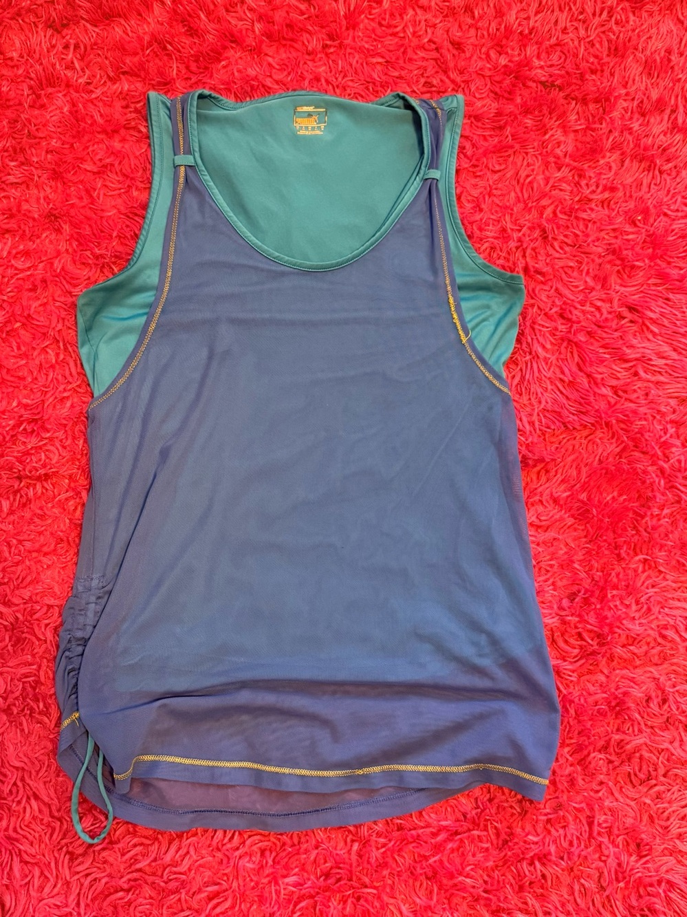 Puma Blue & Teal Athletic Tank Top